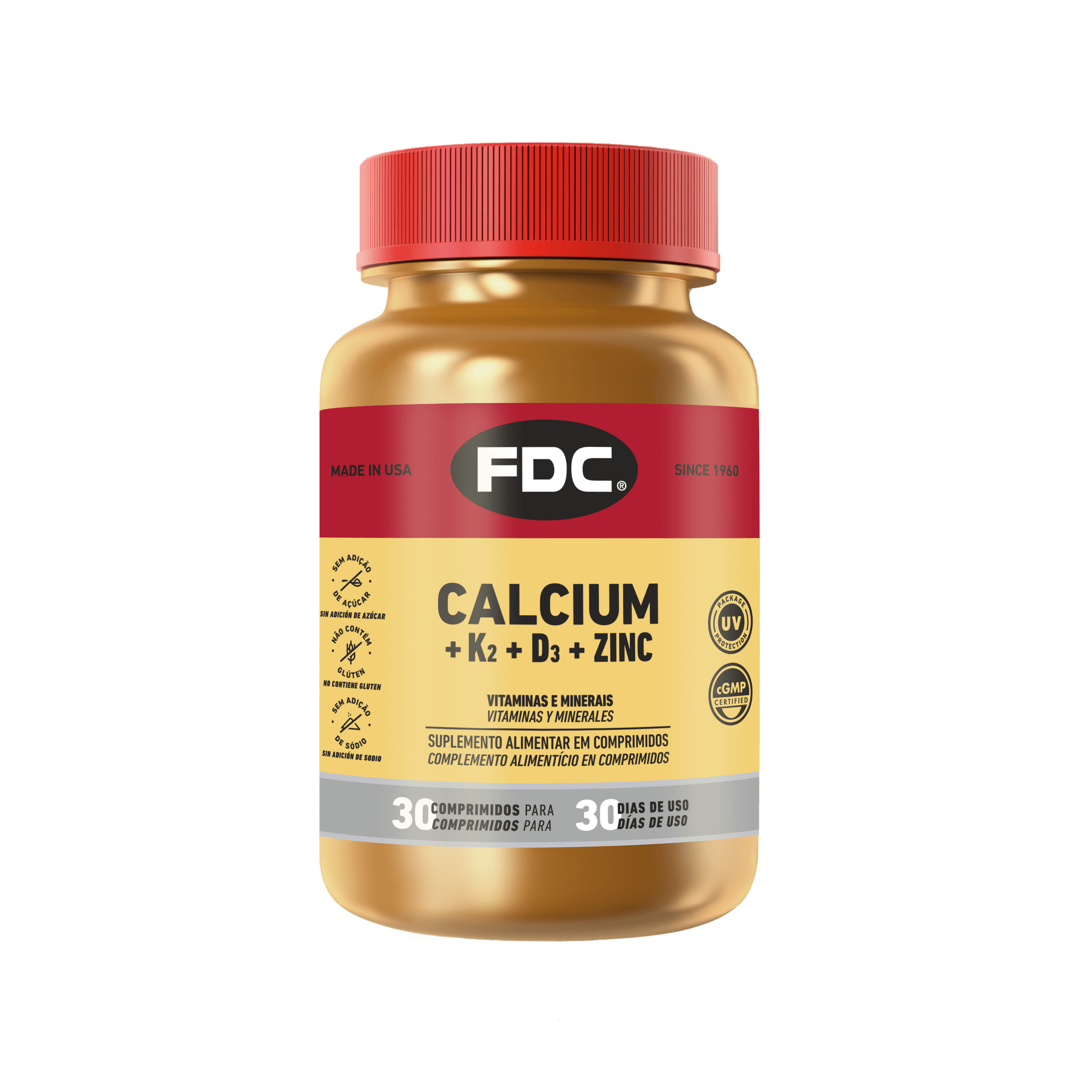 FDC Citrato de Calcium+K2+D3+Zn | 30 dias de uso