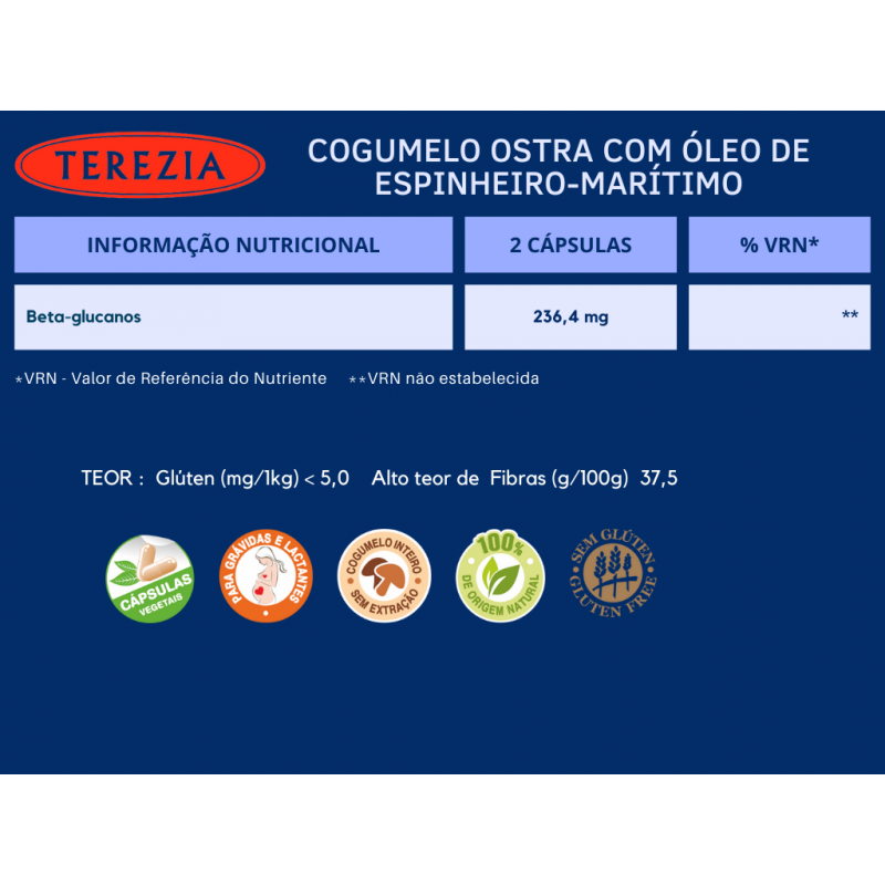 COGUMELO OSTRA com Óleo de Espinheiro Marítimo